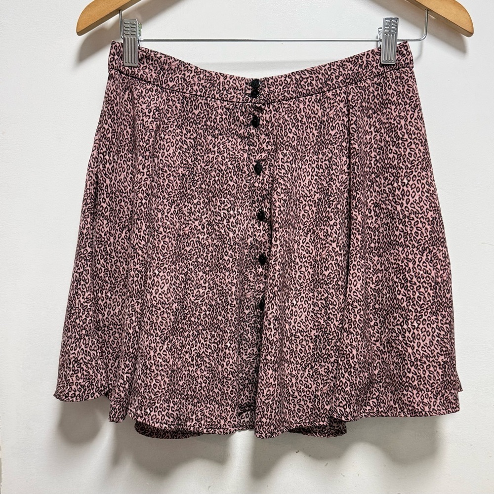 Urban Outfitters Pink Leopard Skater Skirt Size M